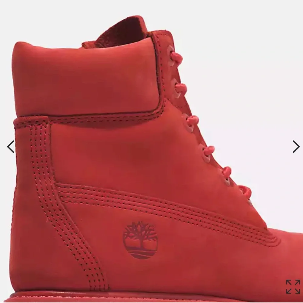Timberland Red Leather Ankle Boots - Picture 3 of 4